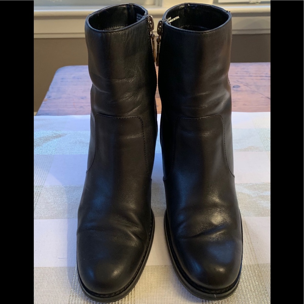 Black Leather Ankle Boots